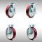 Service Caster 8 Inch SS Poly on Aluminum Caster Set with Roller Bearings 2 Brakes 2 Rigid SCC SCC-SS30S820-PAR-TLB-2-R-2 - alternate 1